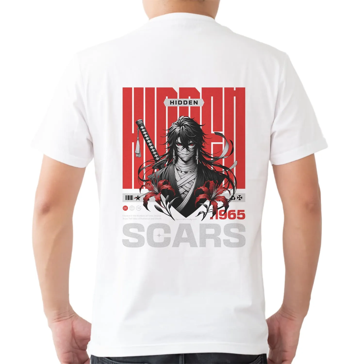 Scars Mens cotton printed T-shirt