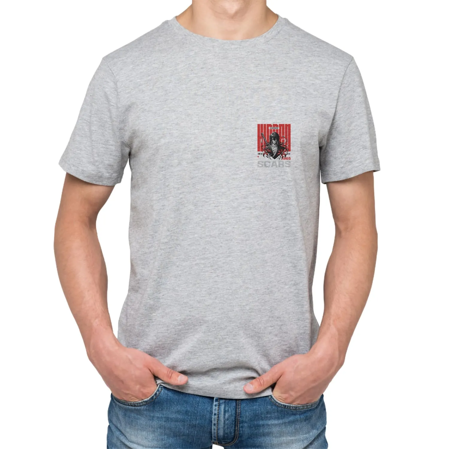 Scars Mens cotton printed T-shirt