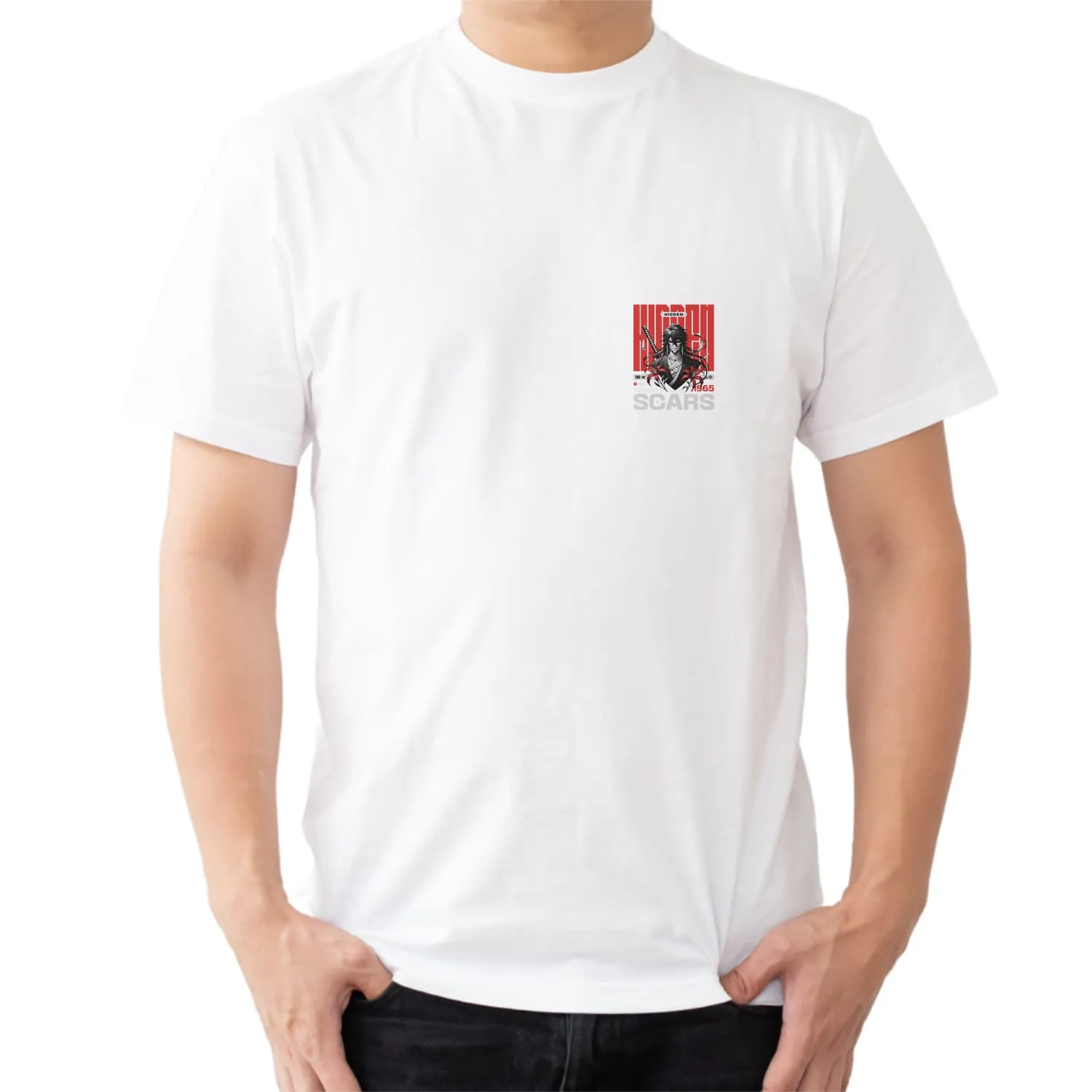 Scars Mens cotton printed T-shirt