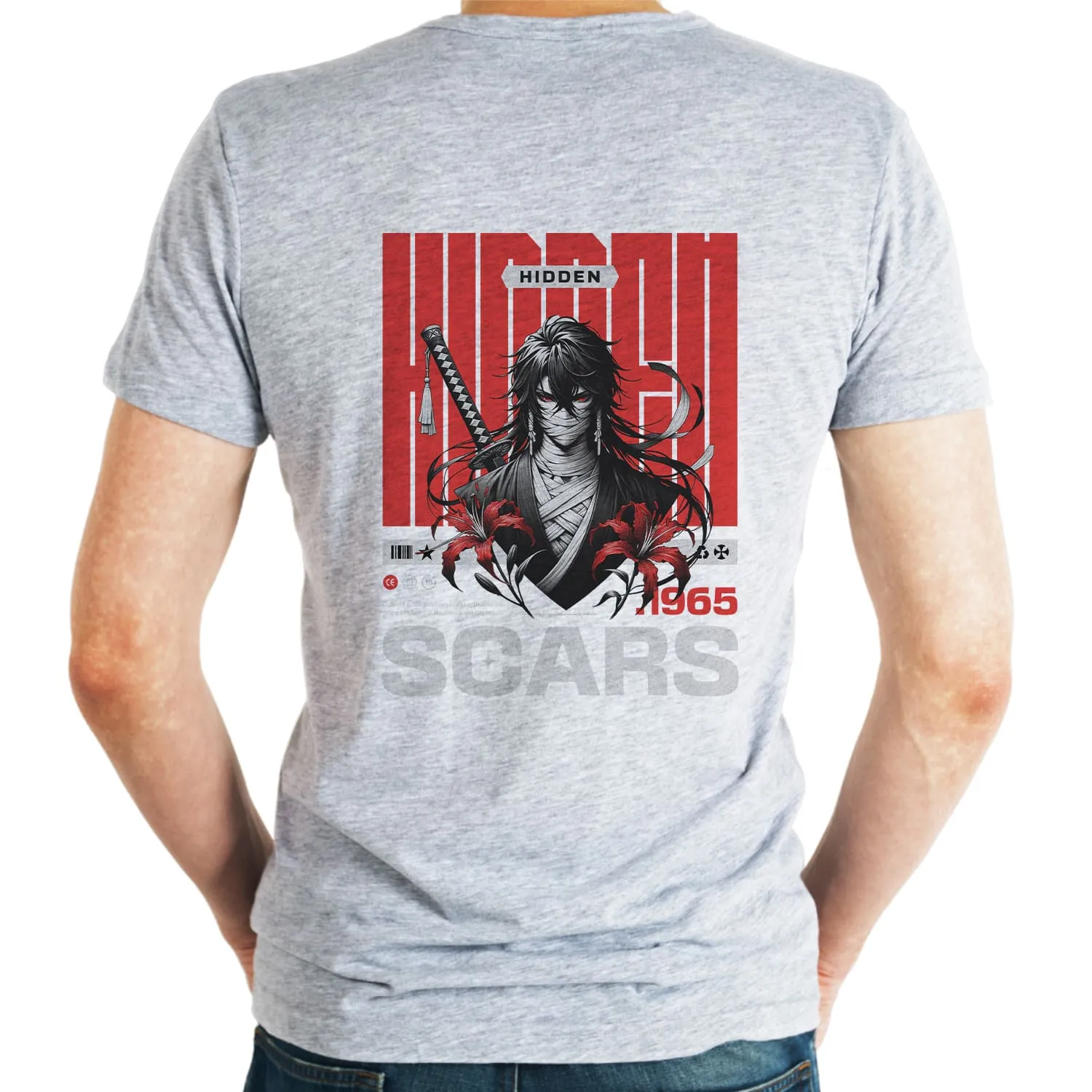 Scars Mens cotton printed T-shirt