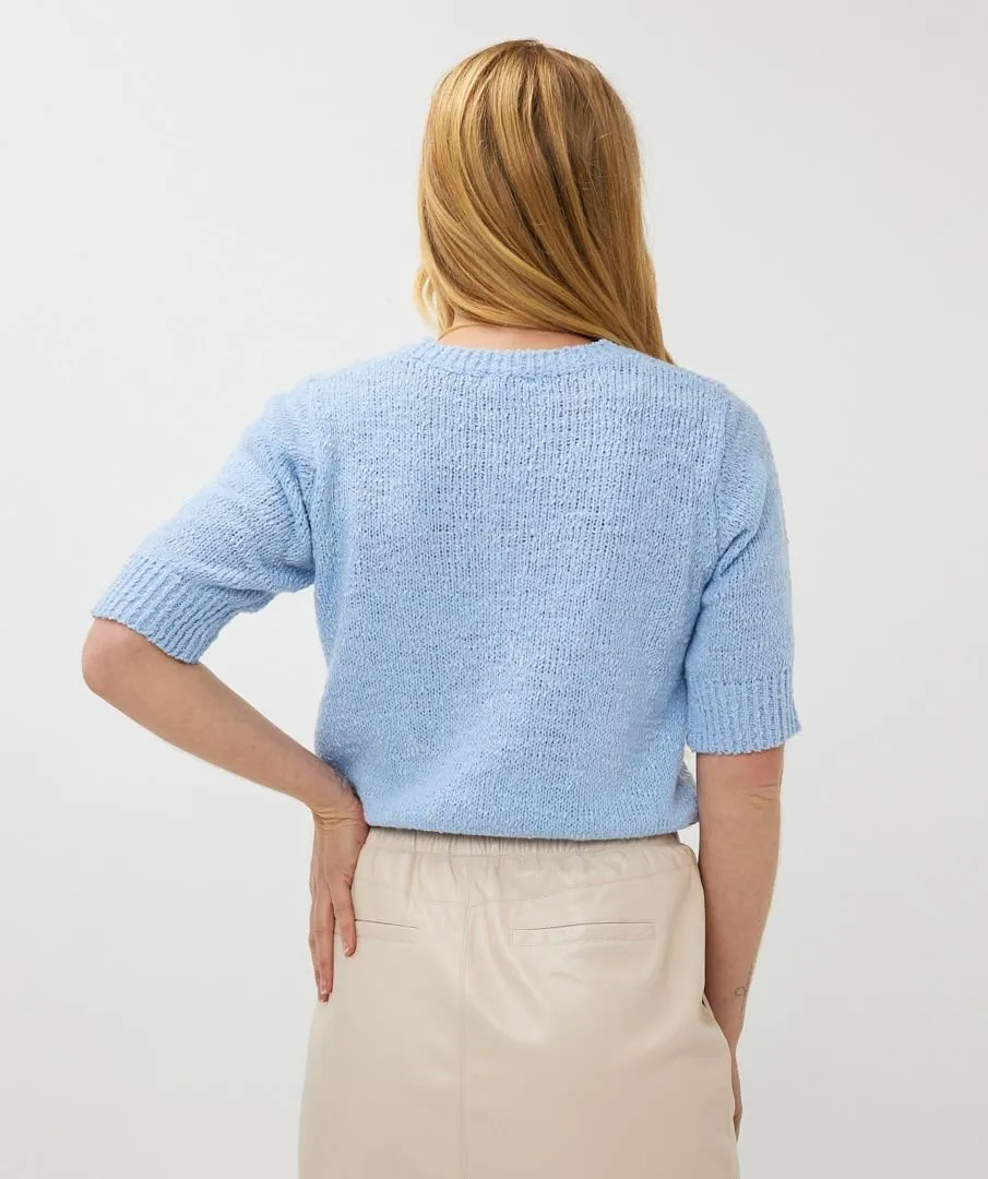 Senta Sequins Sweater in Sky Blue - EsQualo SP2502013