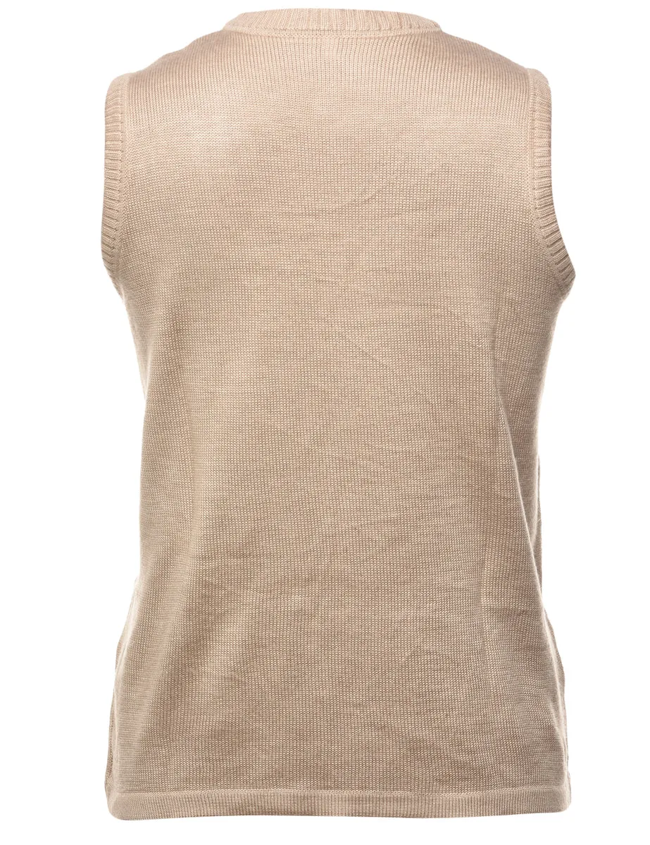 Sleeveless Sweater Vest - L