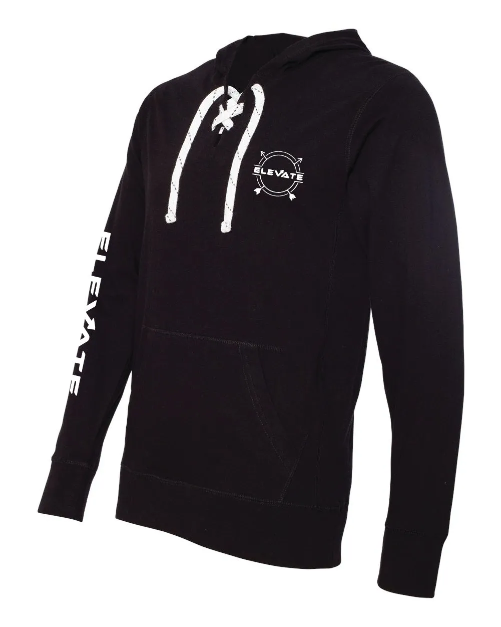 Sport Lace Jersey Hooded Pullover - Black
