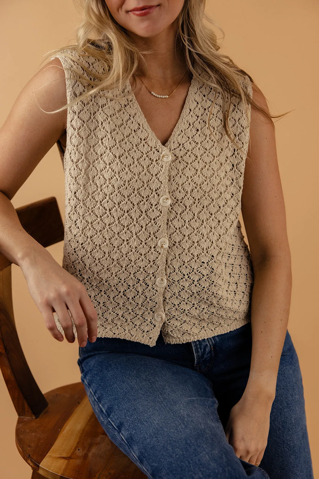 The Greatest Crochet Button Up Vest