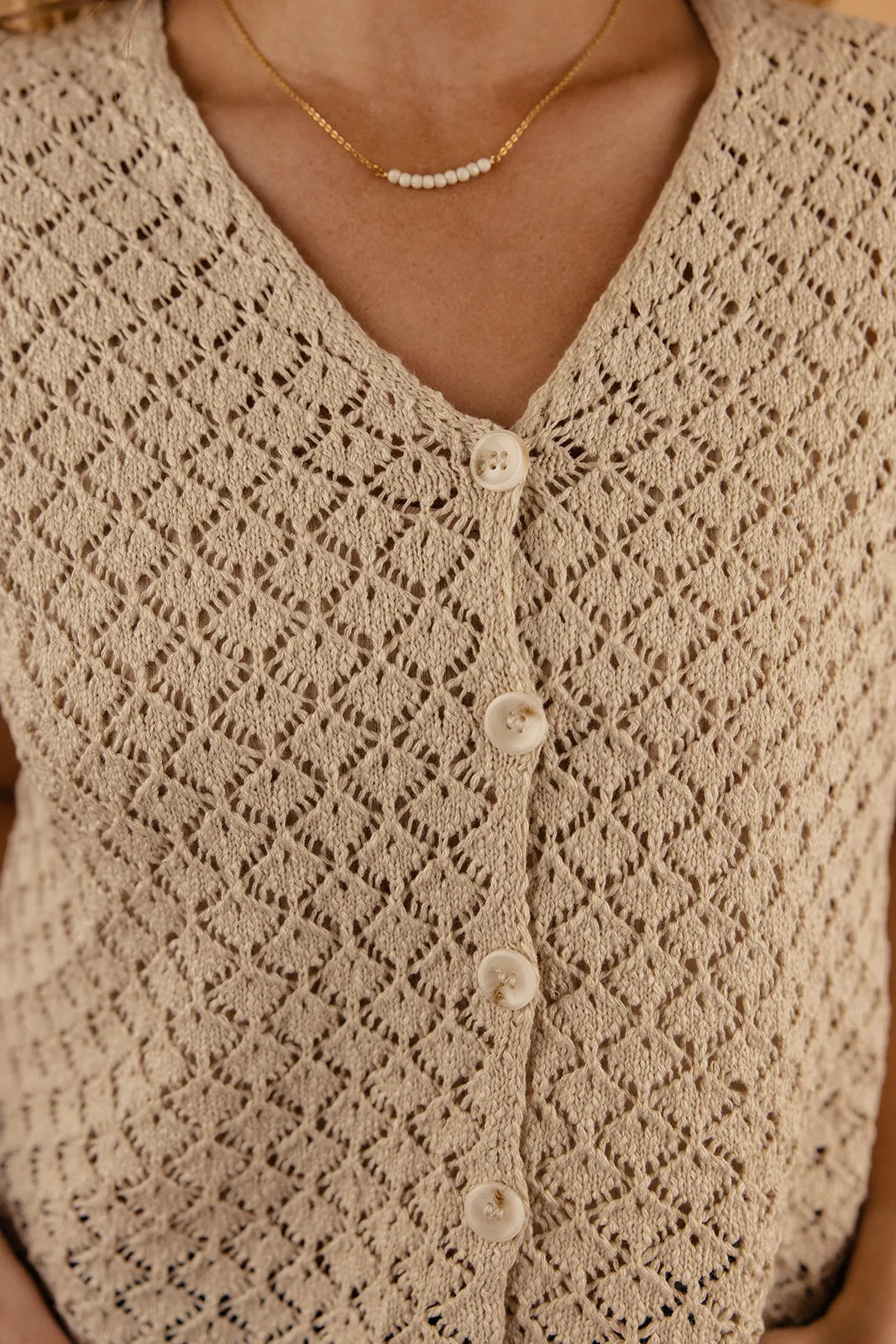 The Greatest Crochet Button Up Vest