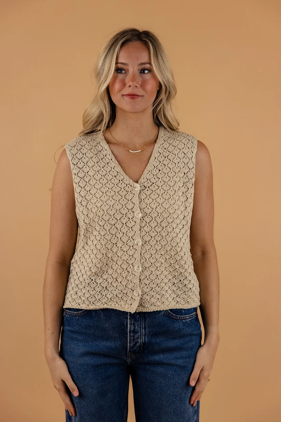 The Greatest Crochet Button Up Vest