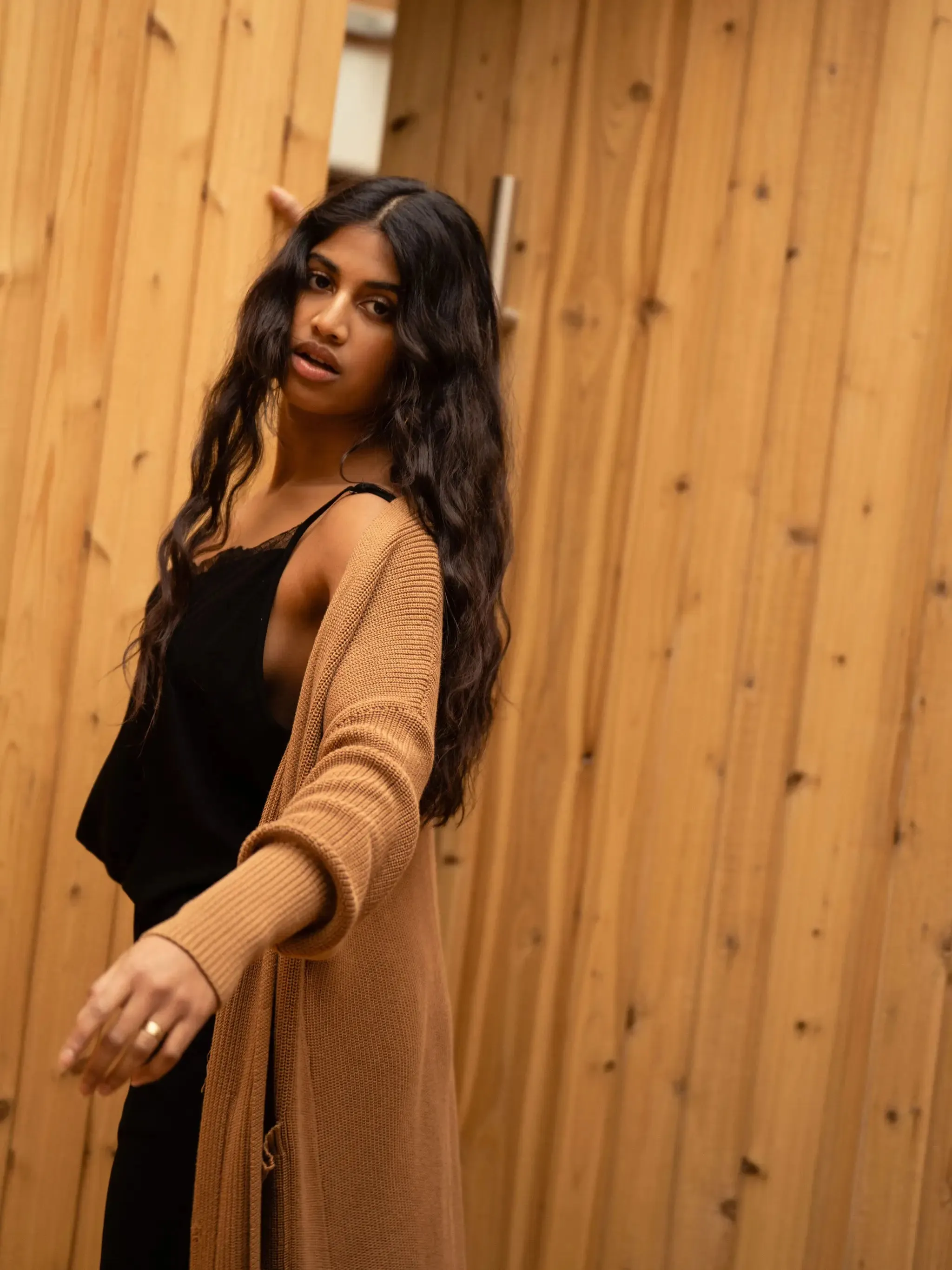 Twiggy Slip Tank | Black Linen