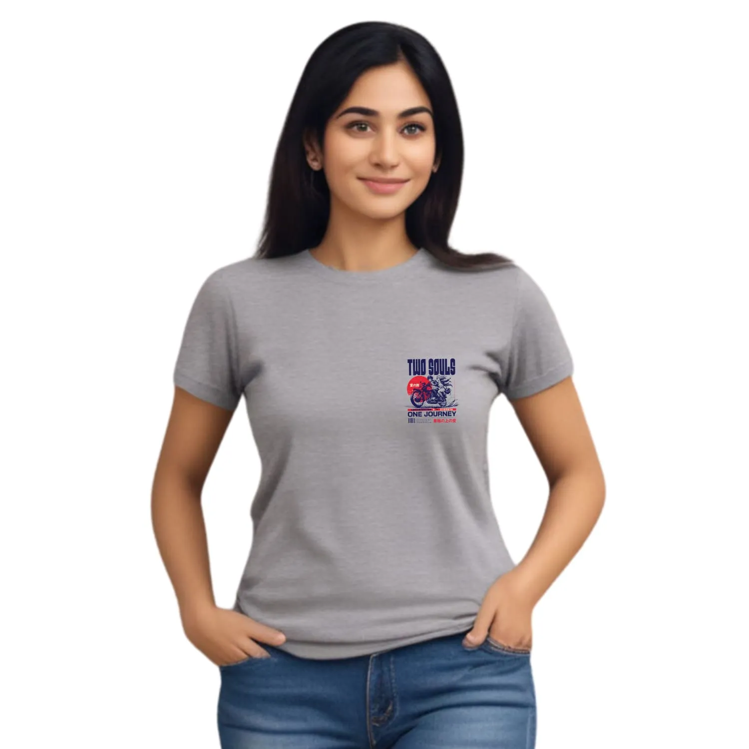 Two souls  Womens cotton printed T-shirt