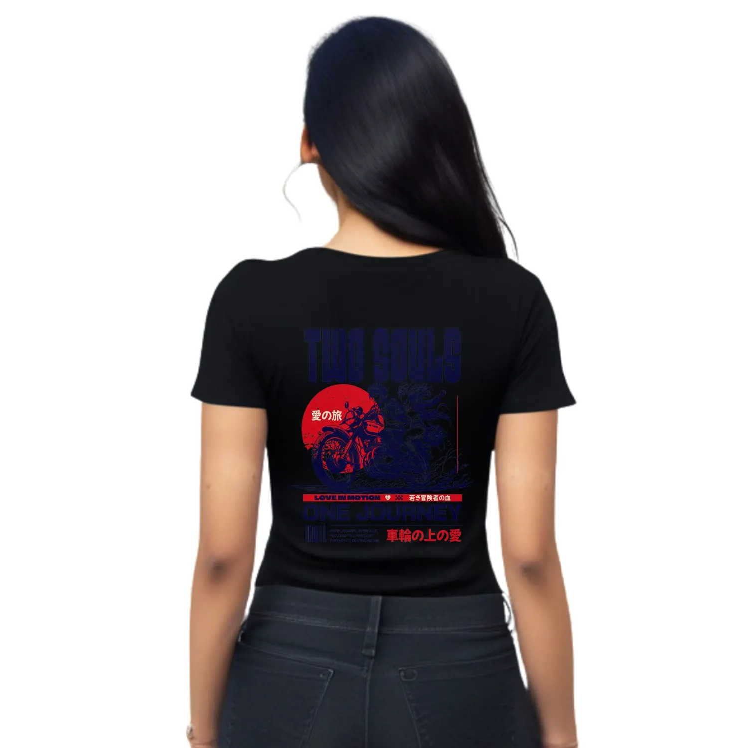 Two souls  Womens cotton printed T-shirt