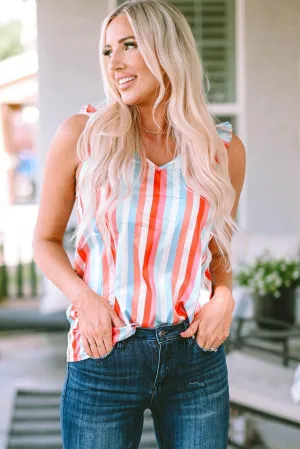 Unlimited Comfort V-Neck Striped Tank