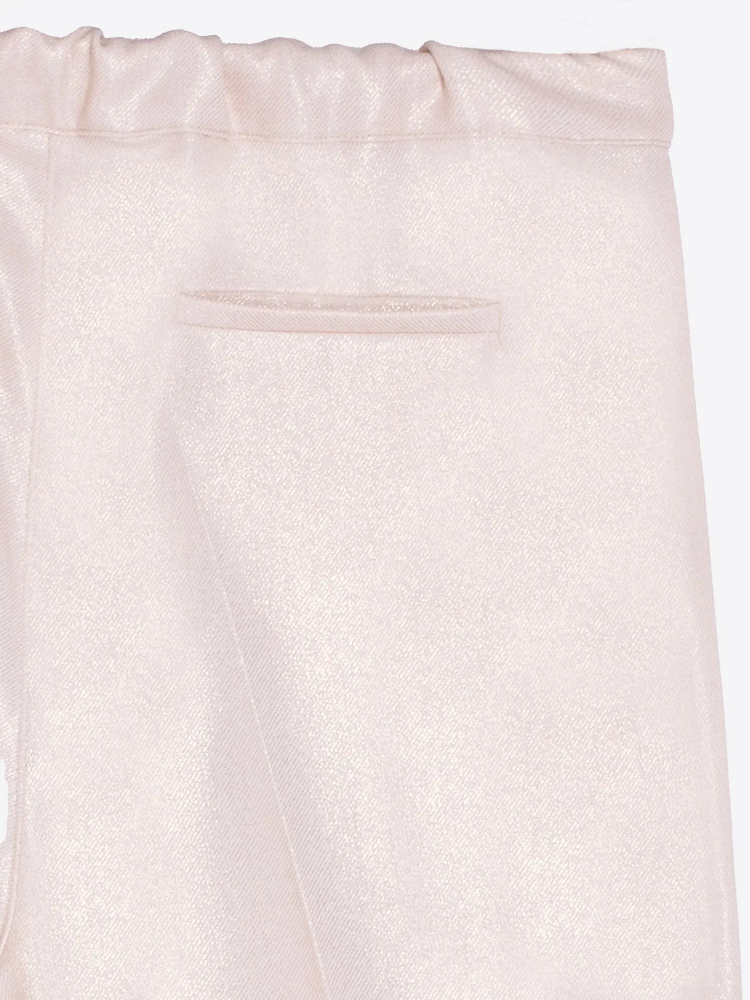 Vilagallo Cream/Gold Shimmer Slim Leg Trousers