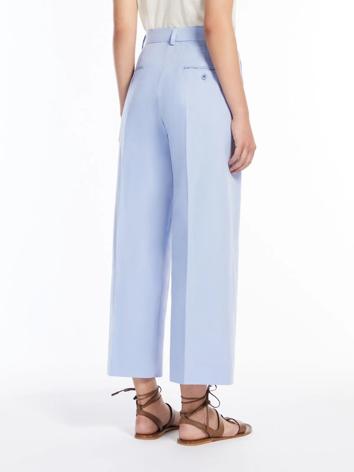 Weekend Max Mara Zircone Long Trouser in Light Blue