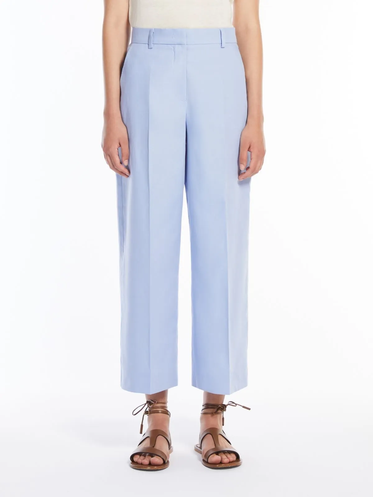 Weekend Max Mara Zircone Long Trouser in Light Blue